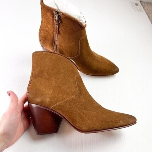 Ariat Two24 Boots womens 9 Brown Leather Meadow Brook Ankle Western Side Zip - Picture 6 of 11